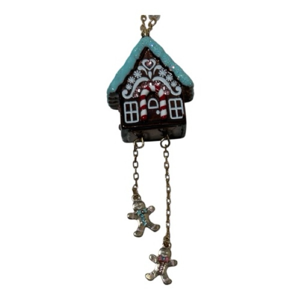 Betsey Johnson Gingerbread House Necklace - Picture 2 of 11